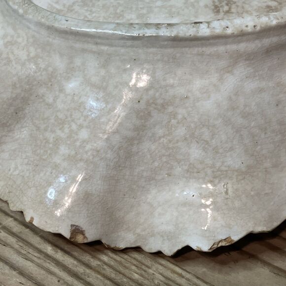 Rare Antique 1770-1820 English Whieldon Creamware Begonia Leaf Bowl Dish